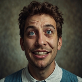 瞪大眼睛的欧美帅哥图片